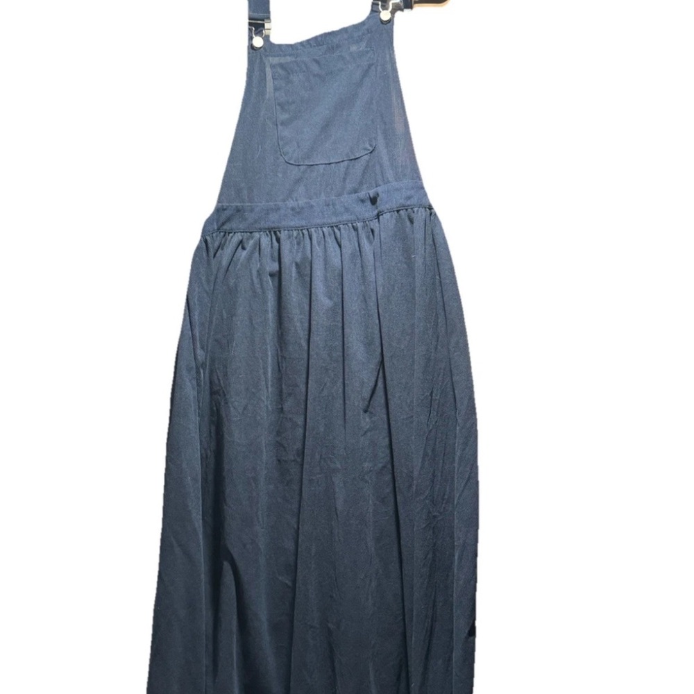Unbranded Blue Textured 45 Inch Overall Dress, NoTag, (Large-XL?)‎ #1193